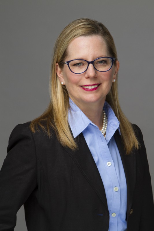 business woman in glasses