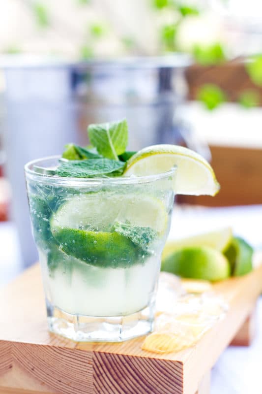 Mojito on wood