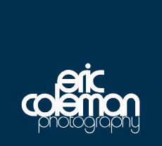 Eric Coleman Photography logo in white text on a dark navy background