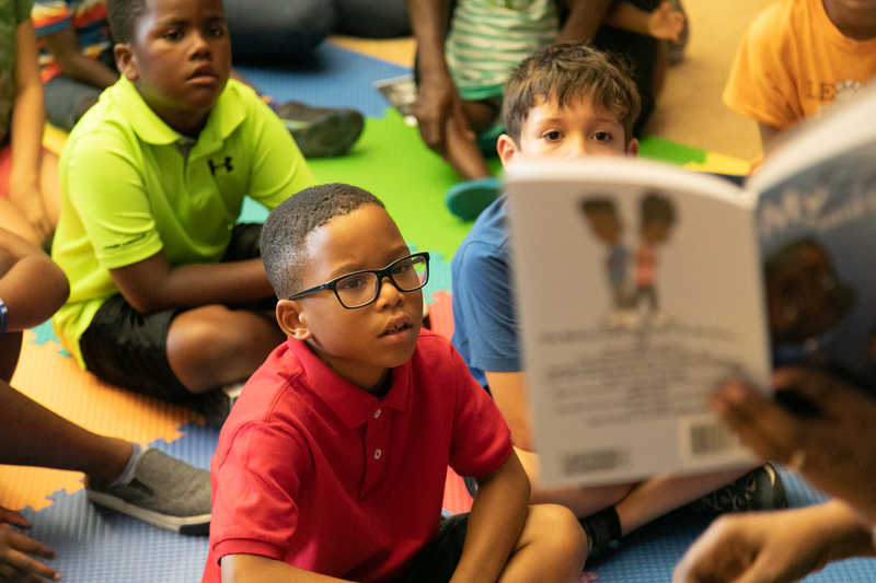 Austin Event Photography Children Reading Picture Book