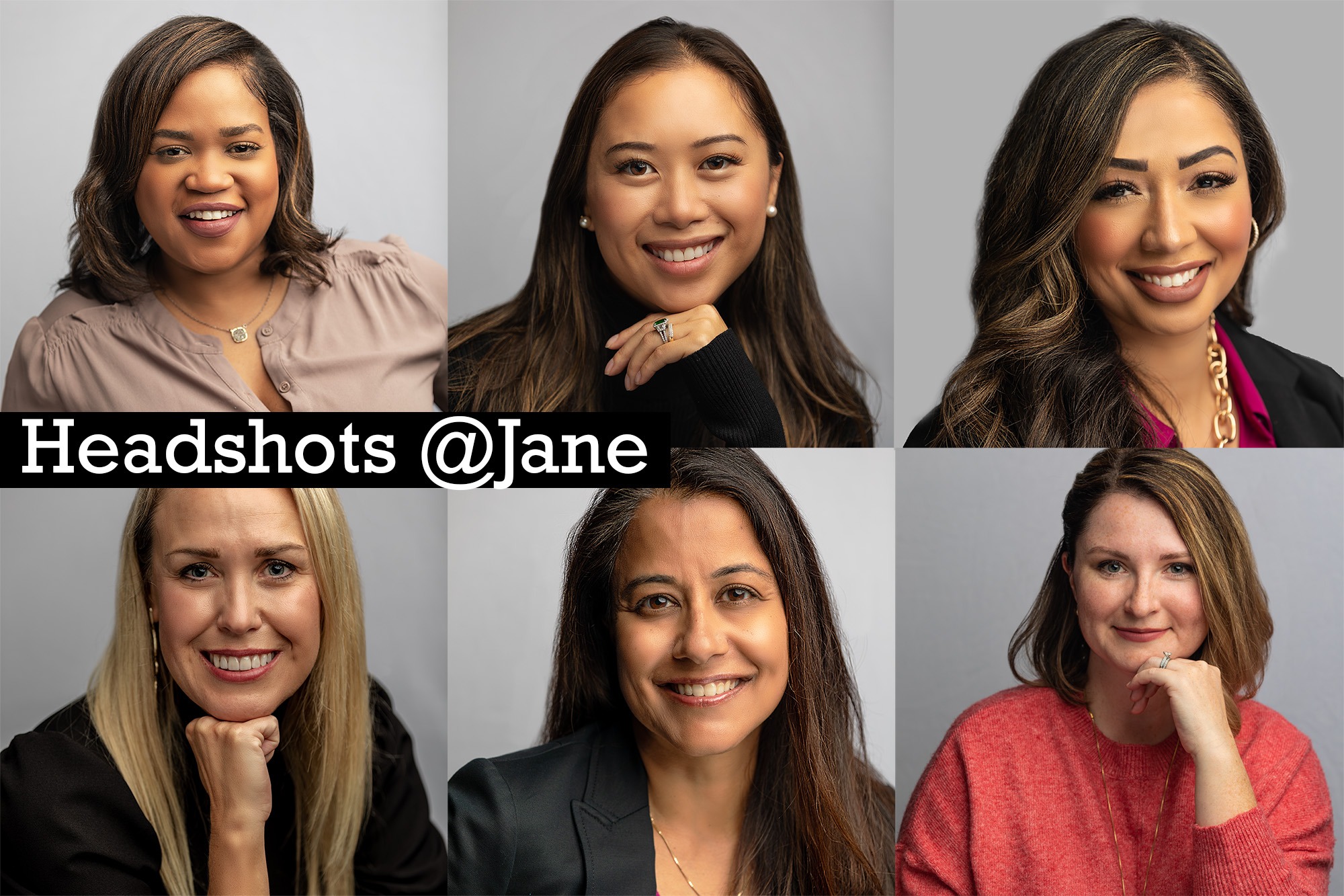 6 women headshots personal branding