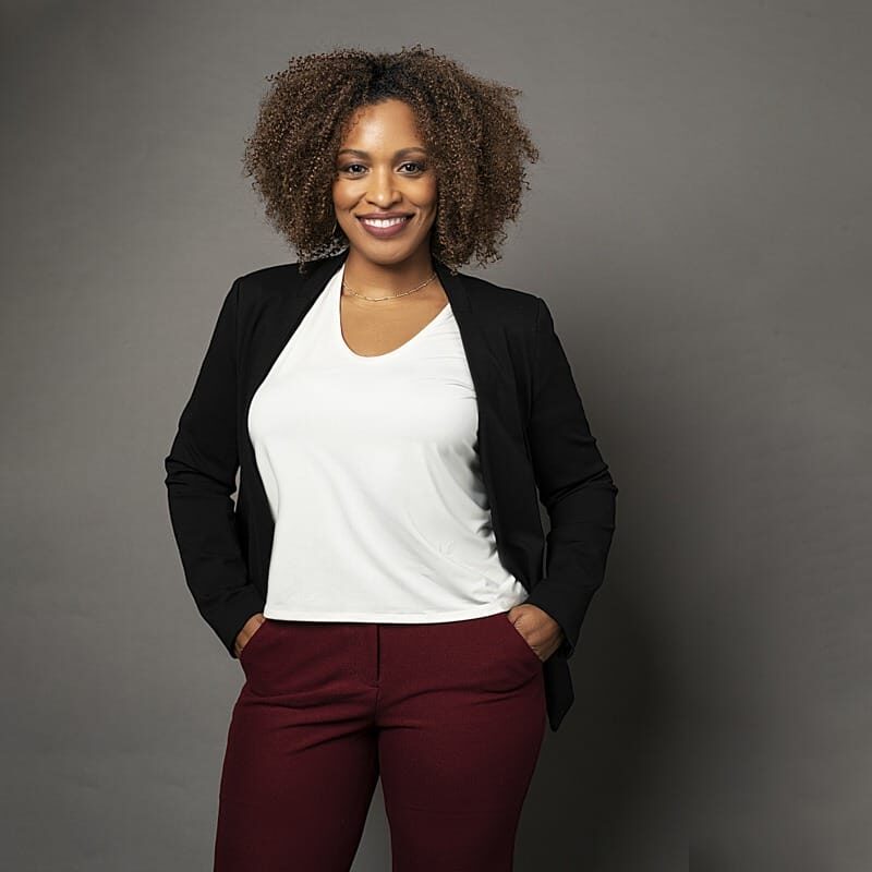 Beautiful black real estate agent