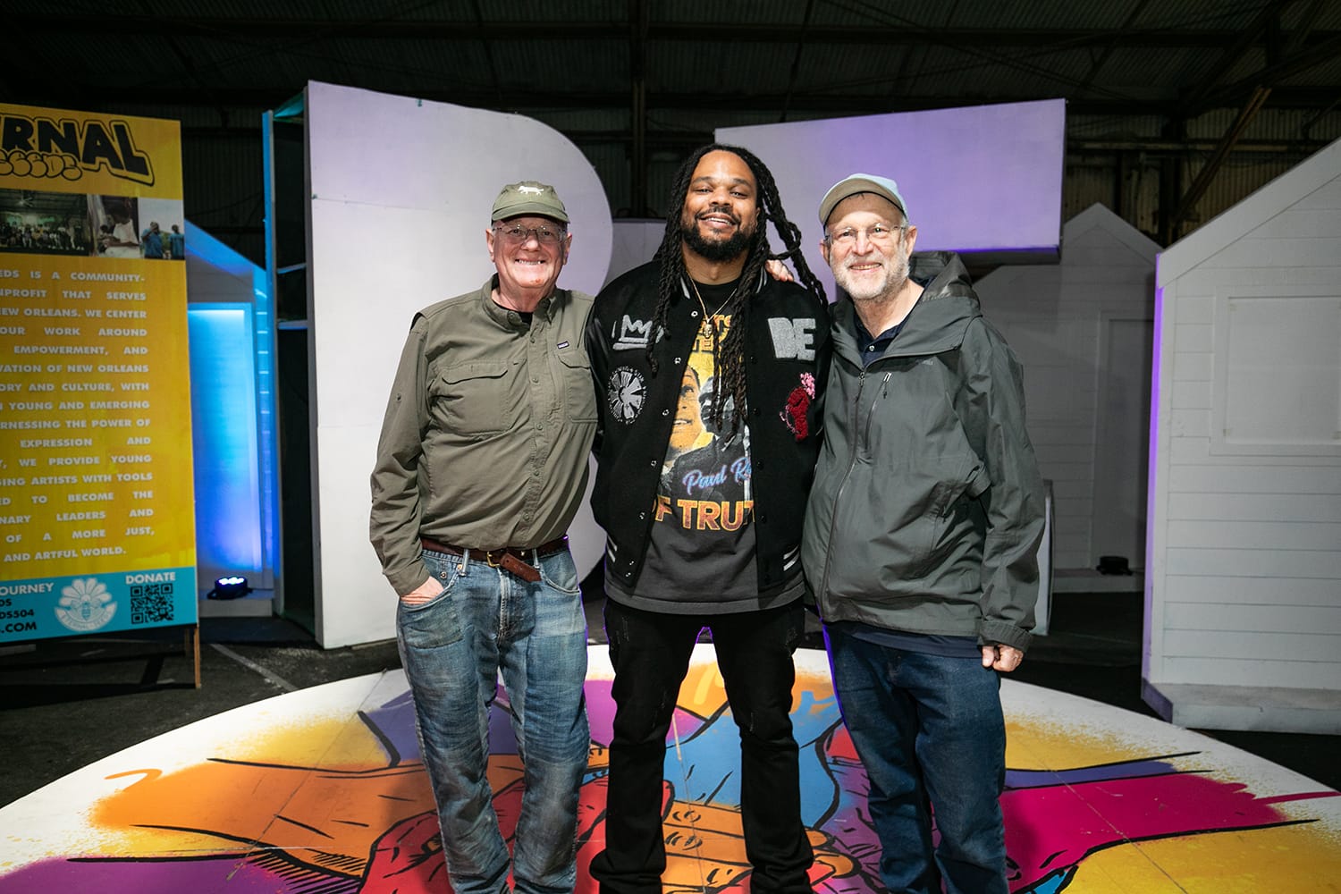 Ben And Jerry's Founders and New Orleans Artist Brandan BMike Odums inside Studio BE