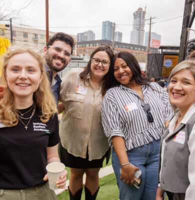 Event photography of Mixed group of people enjoying sxsw