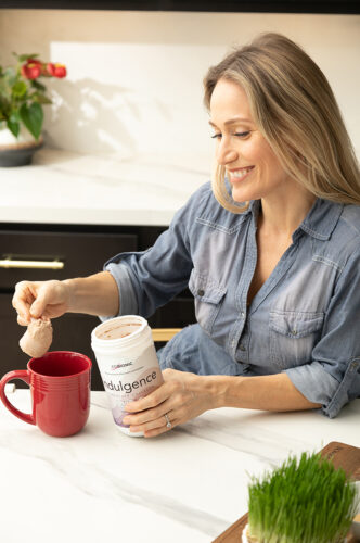 Austin commercial photography, woman with supplements