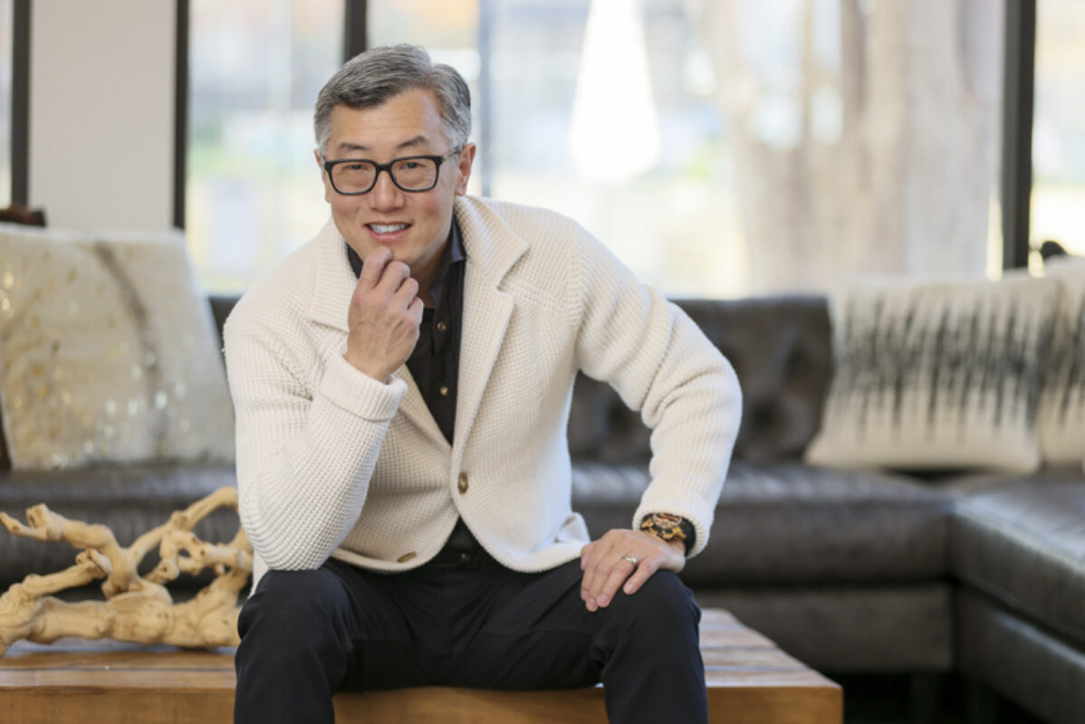 John Kim Sitting in lounge