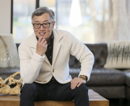 John Kim Sitting in lounge