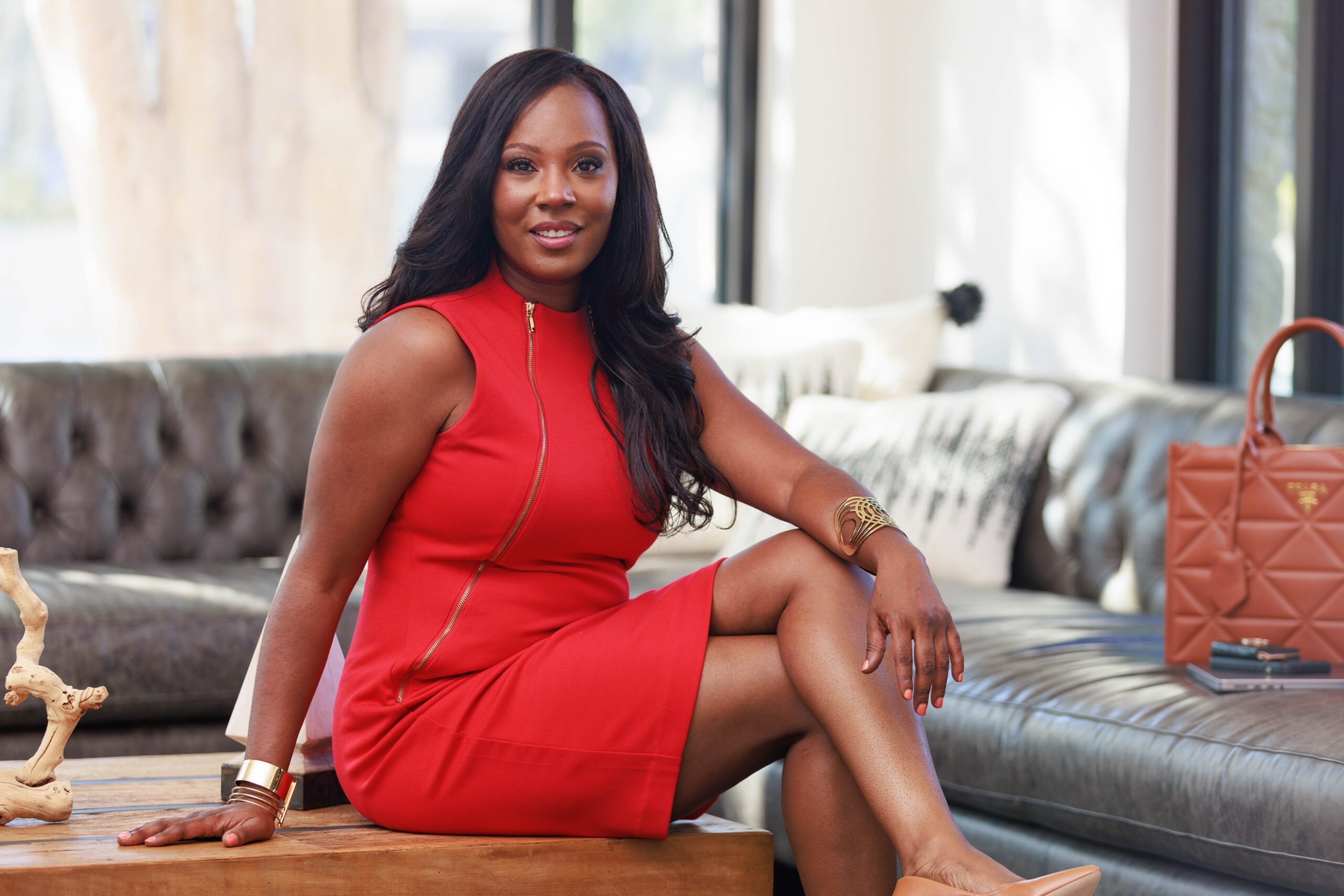Austin Attorney Nikki wooding , posing for brandphotography picture